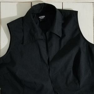 Express Tie-Waist Vest Blouse